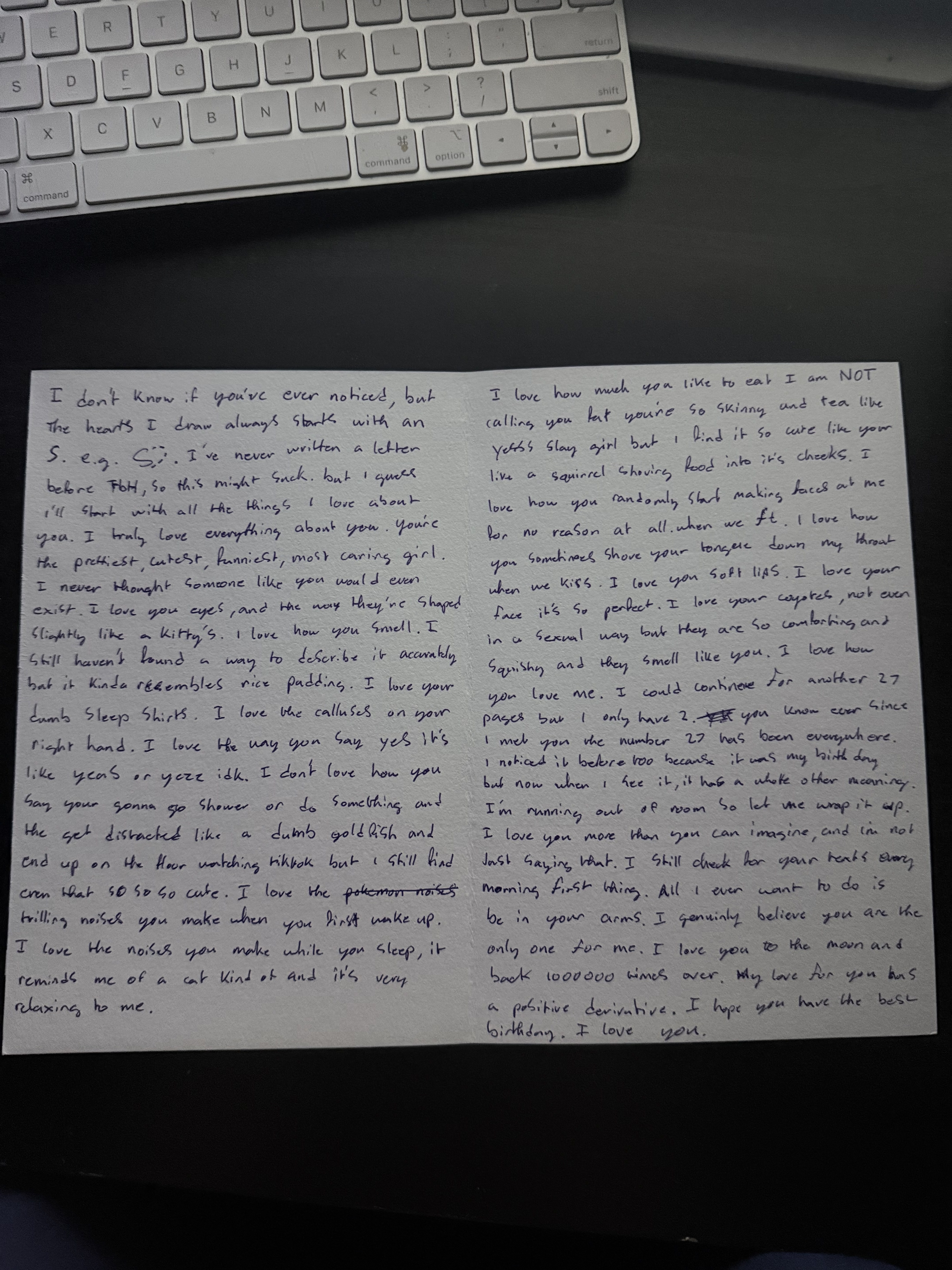 A handwritten letter